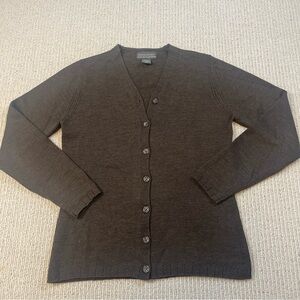 Banana Republic Women’s XS Cardigan 100% Merino Wool Button Minimalist Brown